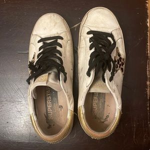 Barely Worn, authentic, Golden Goose All Star Sneakers. White. Size 38.